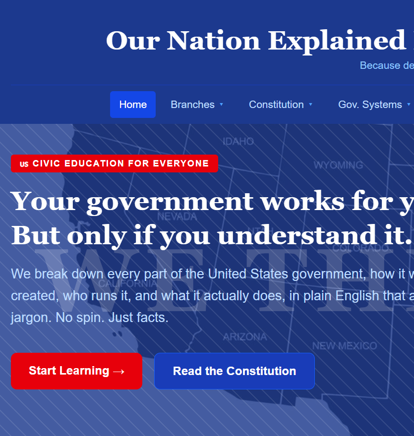 A US Government Explained Website