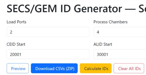 SECS/GEM ID Generator