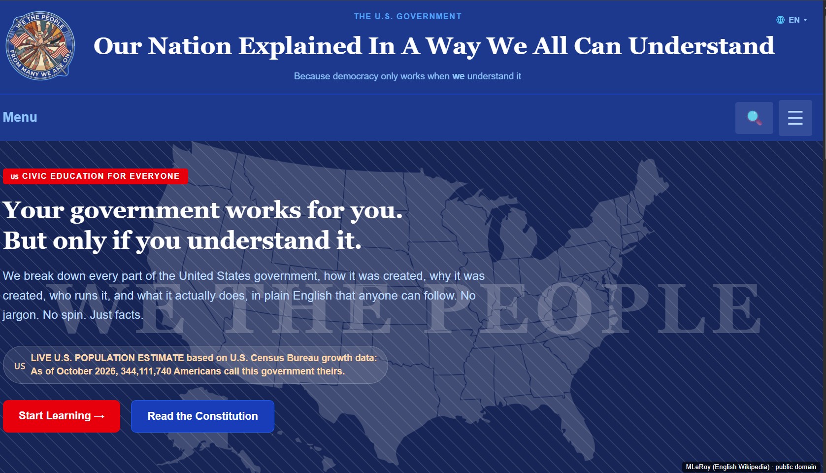 A US Government Explained Website